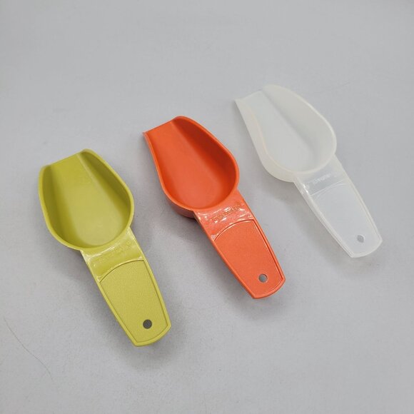 Tupperware Canister Scoops Orange Yellow White Multi-Purpose Kitchen Tool - Picture 3 of 7